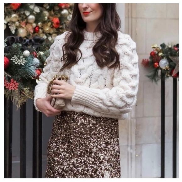 Zara The Knitwear Collection Cable‎ Chunky Sweater - Picture 3 of 9